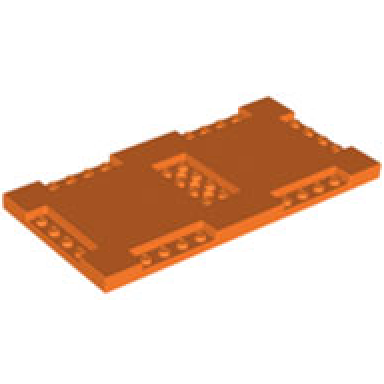 orange brick modified 8 x 16 x 2 3 with 1 x 4 and 2 x 4 indentations