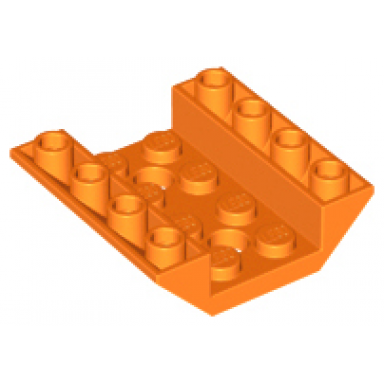 orange slope inverted 45 4 x 4 double with 2 holes