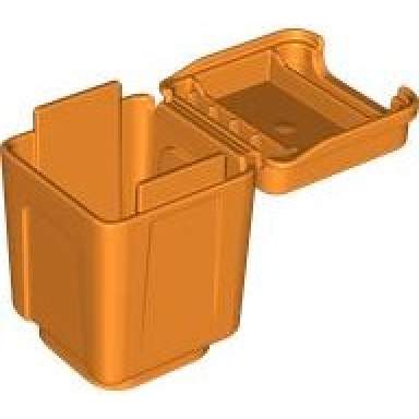 orange duplo container garbage can with lid
