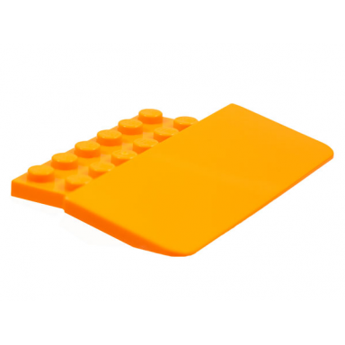 orange slope 15 5 x 8 x 2 3 with 12 recessed studs