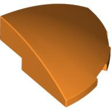 orange slope curved 3 x 3 corner round