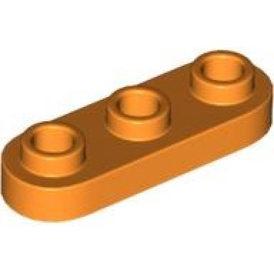 orange plate round 1 x 3 with open studs