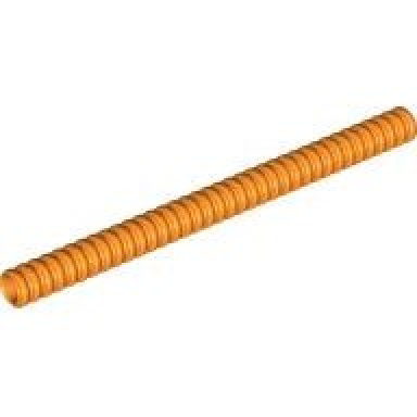 orange hose ribbed 7mm d 12l 9.6cm