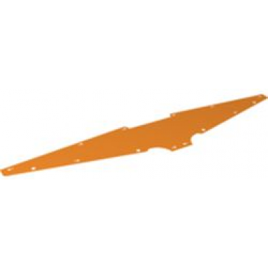 orange cloth awning long with tapered ends