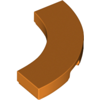 orange tile round corner 3 x 3 macaroni