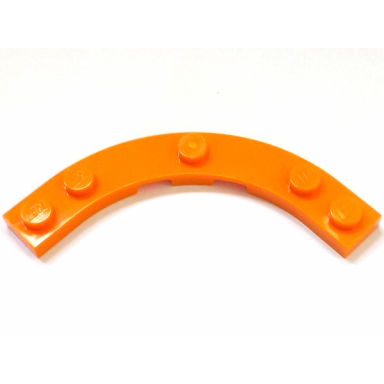orange plate round corner 5 x 5 macaroni