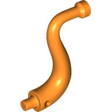 orange elephant tail trunk with bar end - long straight tip