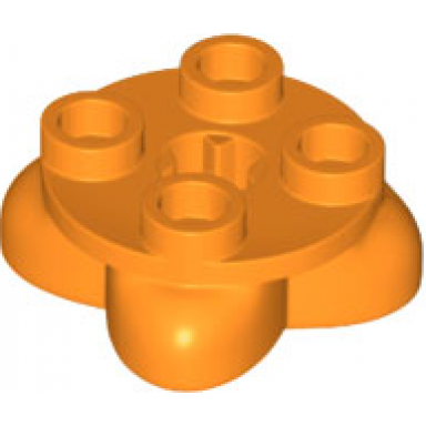 orange legs with plate round 2 x 2 and axle hole - 4 feet