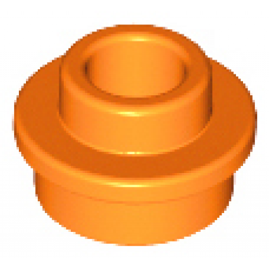 orange plate round 1 x 1 with open stud