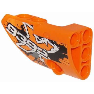 orange technic panel fairing 1 small smooth short side a with 9392 over x pattern sticker - set 9392