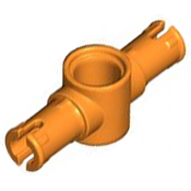 orange technic pin 3l with friction ridges and center pin hole