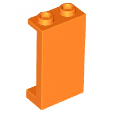 orange panel 1 x 2 x 3 with side supports - hollow studs