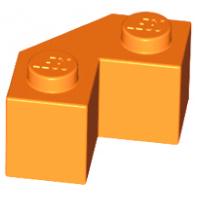 orange brick modified facet 2 x 2