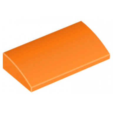 orange slope curved 2 x 4 x 2 3 with bottom tubes