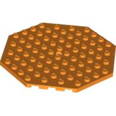 orange plate modified 10 x 10 octagonal with hole