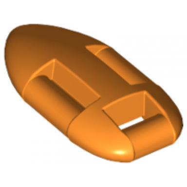 orange minifigure utensil lifeguard float - solid back