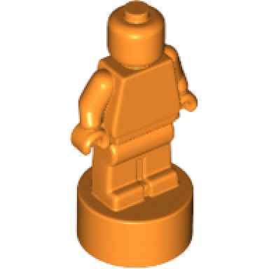 orange minifigure utensil statuette trophy