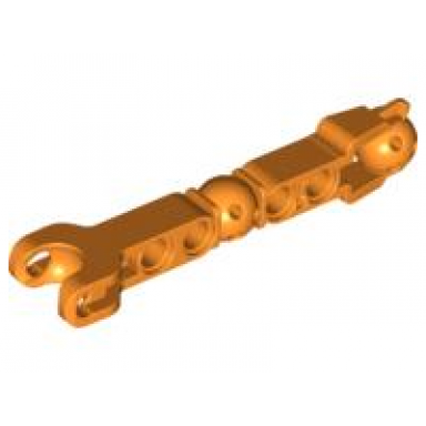 orange hero factory arm leg with ball joint and ball socket and 4 pin holes
