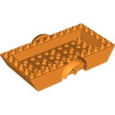 orange vehicle base 6 x 12 x 2 trailer with mudguards and 4 x 10 recessed center