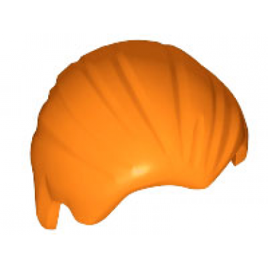 orange minifigure hair combed front to rear