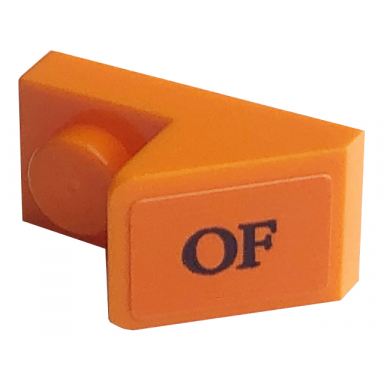 orange slope 45 2 x 1 with 2 3 cutout with black of pattern sticker - set 76422