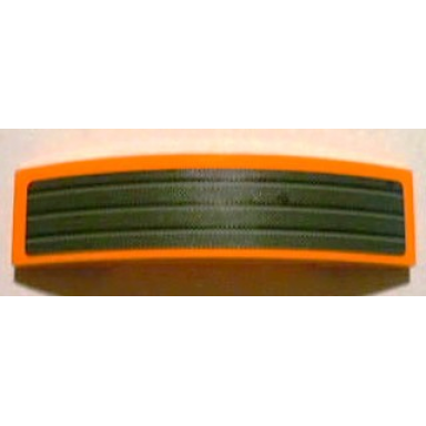 orange slope curved 4 x 1 x 2 3 double with grille pattern sticker - set 10233