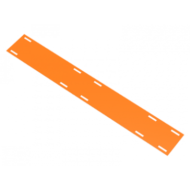 orange cloth rectangle 31 x 4 1 2 with 10 rectangular holes