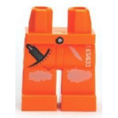 orange hips and legs with button on hips file in pocket and 245633 pattern