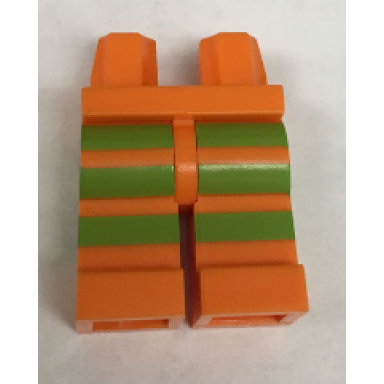 orange hips and legs with 3 lime stripes on front and sides pattern