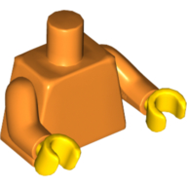 torso plain orange arms yellow hands