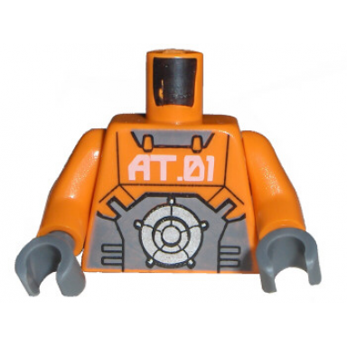 orange torso exo-force with at.01 pattern orange arms dark bluish gray hands