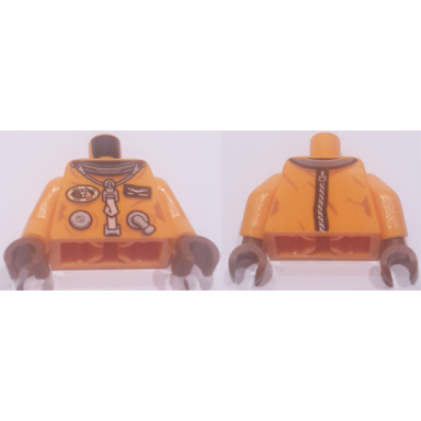 orange torso female astronaut spacesuit pattern mae jemison orange arms reddish brown hands
