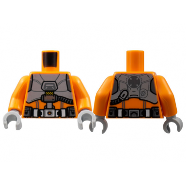 orange torso xl-15 flight yoke light bluish gray breastplate dark bluish gray hose and pouches pattern orange arms light bluish gray hands