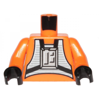 orange torso sw rebel pilot pattern orange arms black hands