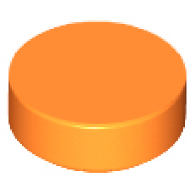 orange tile round 1 x 1