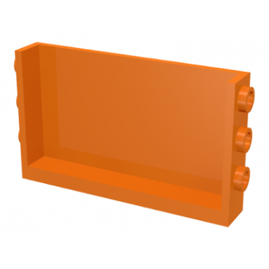orange panel 1 x 6 x 3 with studs on sides