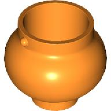 orange minifigure utensil pot small with handle holders