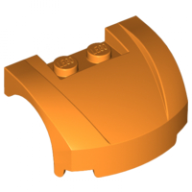 orange vehicle mudguard 3 x 4 x 1 2 3 curved front