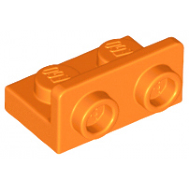 orange bracket 1 x 2 - 1 x 2 inverted