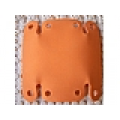 orange foam scala pet bed with 8 holes