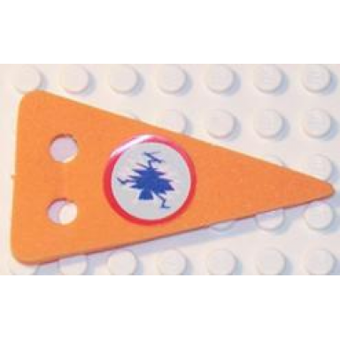 foam scala flag triangular with cracked ice pattern on both sides stickers - set 3148