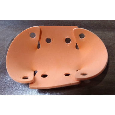 orange foam scala basket with 8 holes