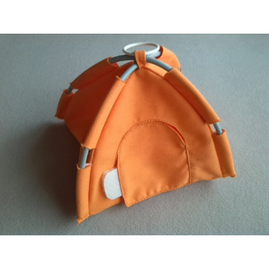 orange duplo cloth tent with frame