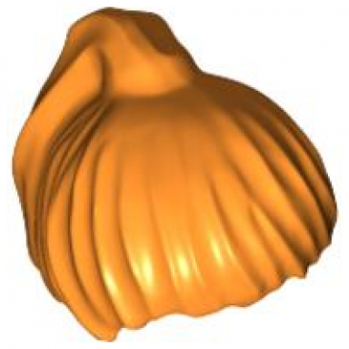 orange minifigure hair female ponytail