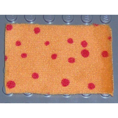 orange belville cloth blanket 4 x 5 with red spots pattern