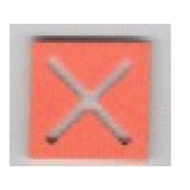 orange foam racers cone base 6 x 6 with x cutout