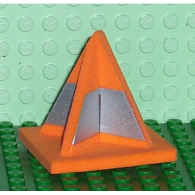 orange foam racers warning cone