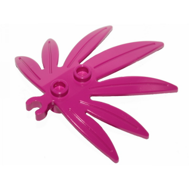 magenta plant leaves 6 x 5 swordleaf with open o clip thick