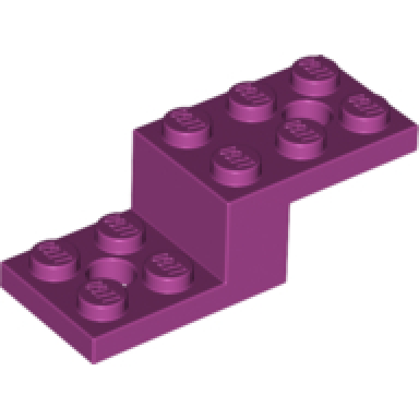 magenta bracket 5 x 2 x 1 1 3 with 2 holes and bottom tube