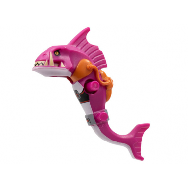 magenta torso head alien fishface pattern